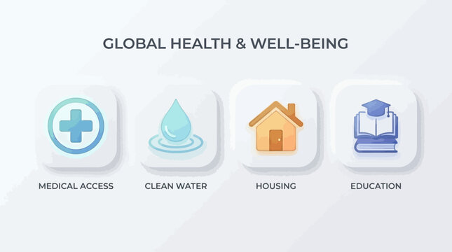 Global health and well-being initiatives provide medical access and clean water