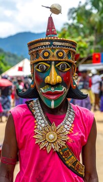 Papua Masked Performer.