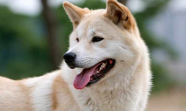 a korean jindo dog