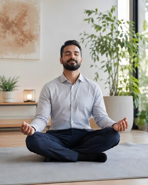 Healthy lifestyle and fitness concept, young athletic people practicing yoga meditation, workout training in gym and home wellness routine.