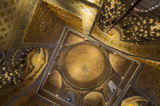Interior of Guri Amir ("Tomb of the King" in Persian) in Samarkand