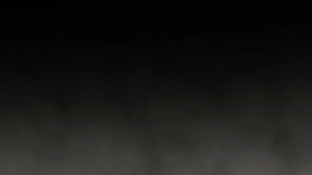 Moving right white smoke on black background atmospheric fog mist cinematic overlay effect for mystery or dramatic video production projects.