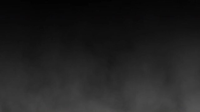 Moving right white smoke black background ethereal mist fog vapor overlay texture for cinematic video transitions and atmospheric effects.