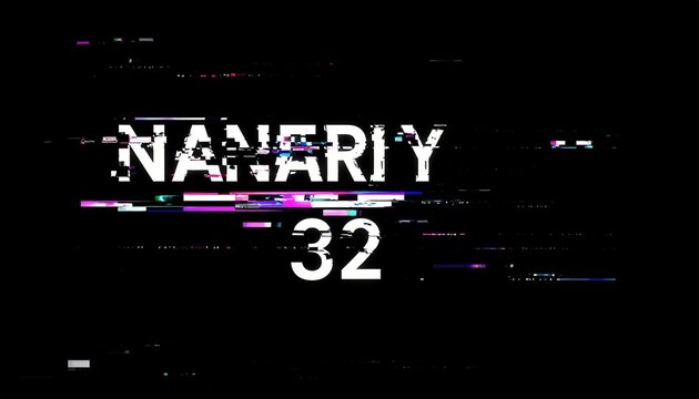 Digitally corrupted  over black backdrop