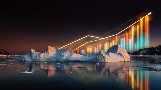 Greenland's icy embrace: where sea meets frozen sky. Revenue inc