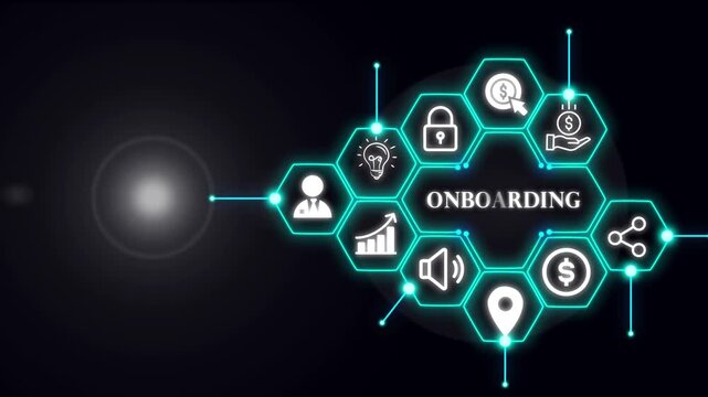 Onboarding new employee process concept. Ensuring that the new employees are able to hit the ground running with their new team. Staff induction practices and organizational socialization.