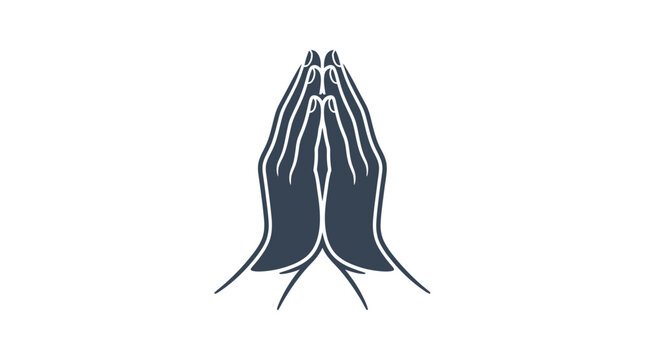Hands held together in a prayer or namaste gesture