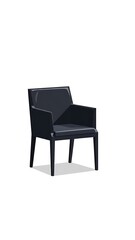 Fototapeta premium Modern Black Minimalist Armchair Illustration