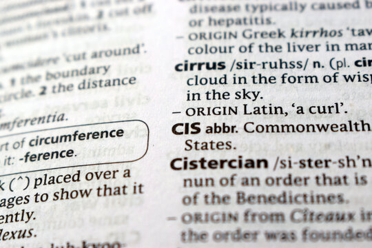Detail Of English Dictionary Page And Word Pronunciation Of - CIS