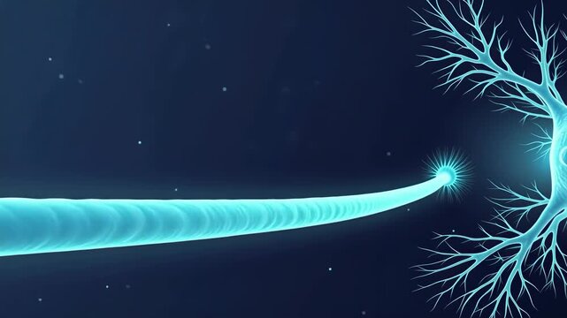 Growing Nerve Fiber Connecting to Another Neuron in Ultra Smooth Slow Motion