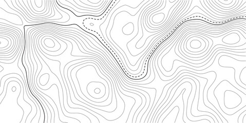 Topographic line contour map background, geographic grid map. Abstract vector illustration. Contour vector map.  © MDSOHEL