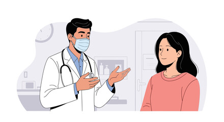 Fototapeta premium Doctor consulting patient, healthcare, medical advice, consultation, doctor's visit