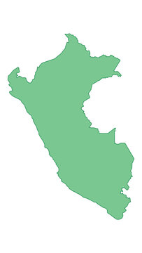 Peru outline green