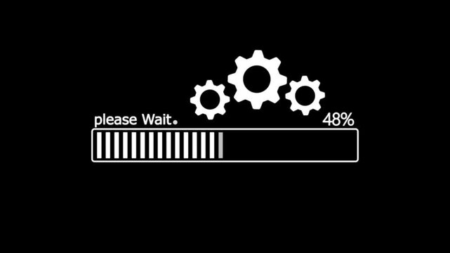 File #: neoconservative update screen with configuring animation saith background