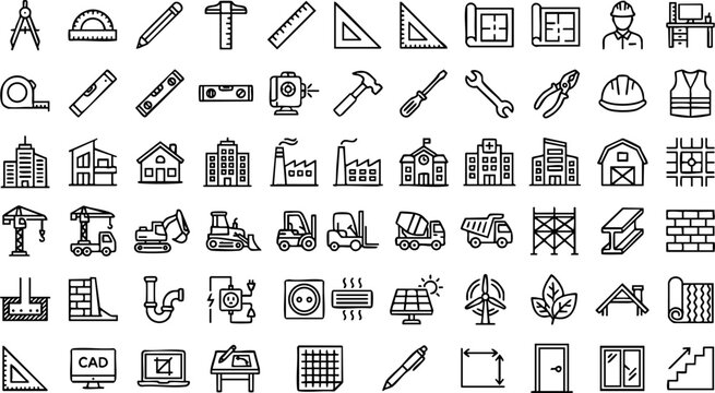 Collection of abstract heart and romantic couple hand drawn vector icons with valentines marriage graphics illustration affection