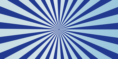 A hypnotic radial burst of blue and light blue lines emanates from a central point, creating a striking optical illusion with a vibrant, energetic feel. © Asad Visuals