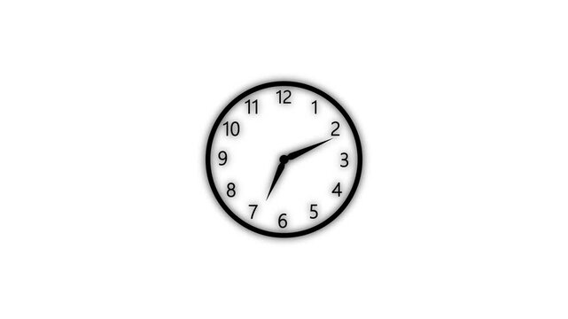 File #: overclocking icon with moving arrows in 12 hour . Stopwatch animation.