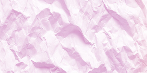Fototapeta premium Crumpled pink paper texture background with creases and folds