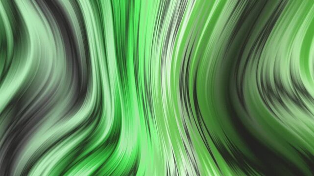 Abstract green liquid wave background, flowing smooth texture, modern digital art design, vibrant emerald and dark forest green color gradient