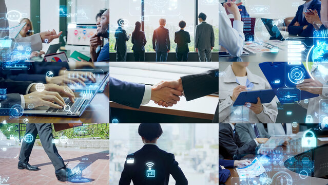 Various business scenarios and digital technology