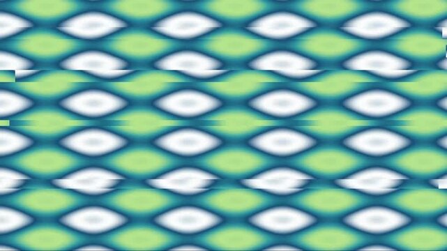 Abstract geometric pattern with teal ovals on white background