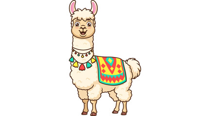 llama isolated on white background © dword