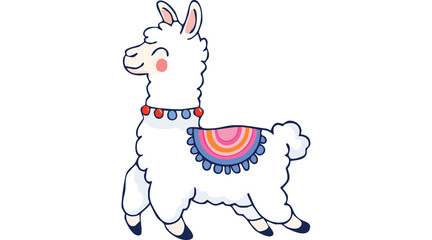 llama isolated on white background © dword