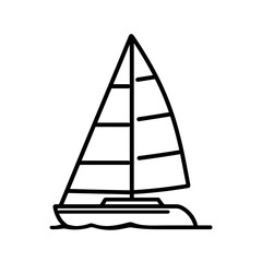 Minimalist catamaran sailing boat icon © alexandre