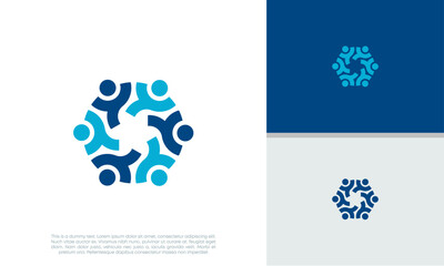 Fototapeta premium Human Resources Consulting Company, Global Community Logo