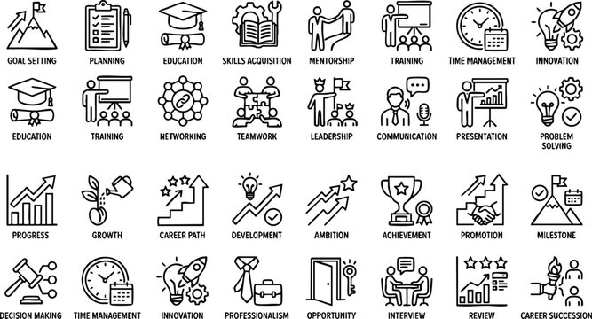 Collection of abstract heart and romantic couple hand drawn vector icons with valentines marriage graphics illustration affection
