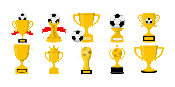 Trophy football illustration Bundle