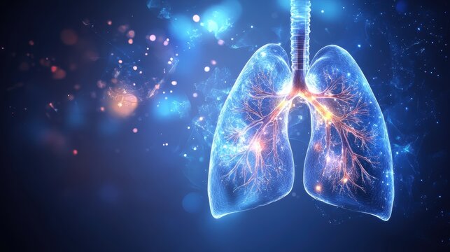 Abstract Lungs with red human bronchial tree structure. Lungs anatomy,left and right bronchus, bronchioles,Medicine cure tuberculosis, pneumonia, asthma. Abstract health care medical concept.