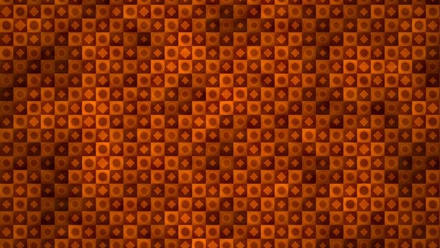 Seamless orange and brown geometric pattern