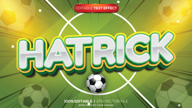 3d text effect football hatrick theme