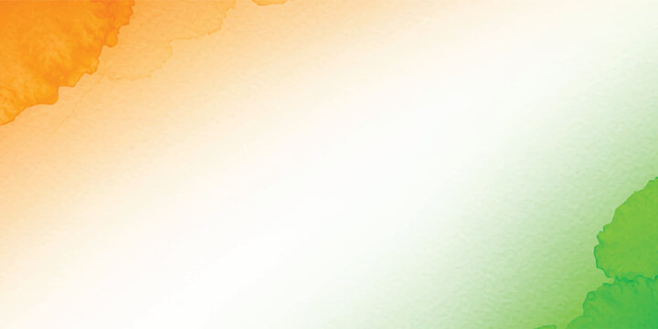 India flag colors watercolor abstract background for celebration