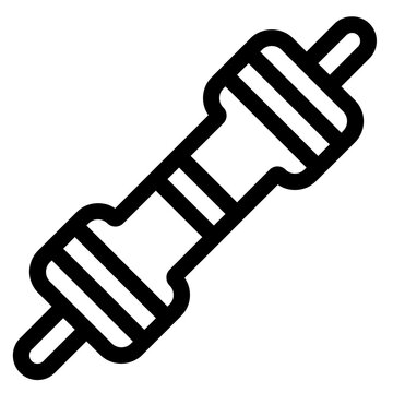 Electronic Resistor Component Line Icon