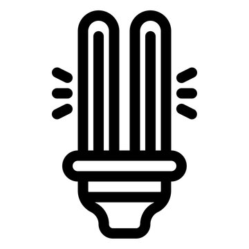 Energy Saving Lightbulb Line Icon