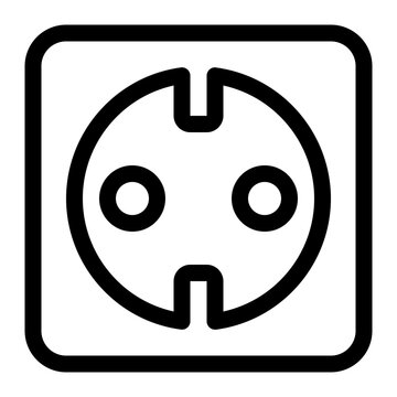 Electric Wall Socket Line Icon