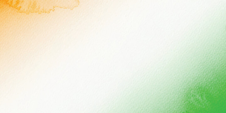 Watercolor texture background with indian flag colors