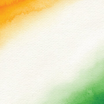 Indian flag colors watercolor background texture for patriotism