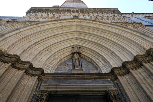 The Portal of Saint Ivo -Portal de Sant Iu-is the oldest and historically most significant entrance to Barcelona Cathedral and served as its main portal for 500 years