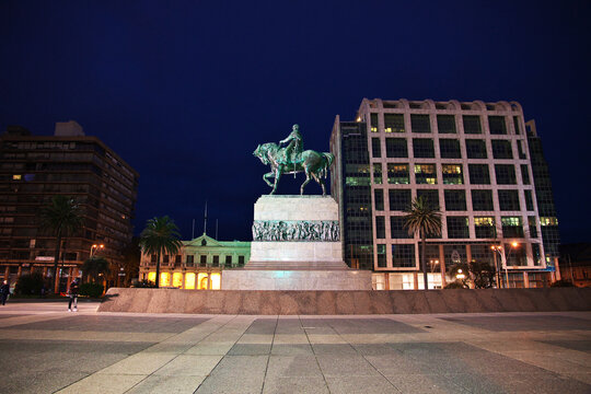 Montevideo, Uruguay - 01 May 2016: The monument in Montevideo, Uruguay