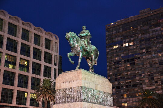 Montevideo, Uruguay - 01 May 2016: The monument in Montevideo, Uruguay