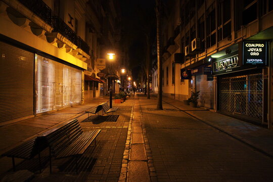 Montevideo, Uruguay - 01 May 2016: The street in Montevideo, Uruguay