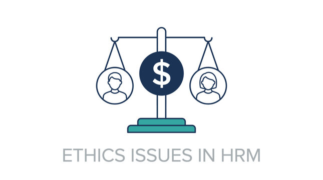 Balanced scales representing ethical dilemmas in human resource management.