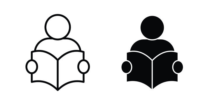 Book open reader icon for your website and app ui designs