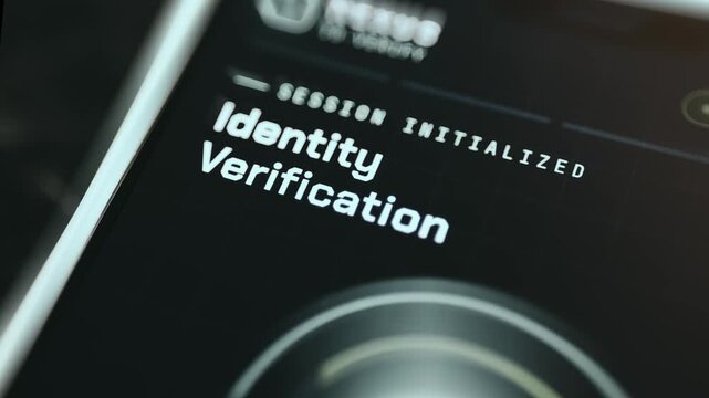 Identity Verification session initialized on device screen