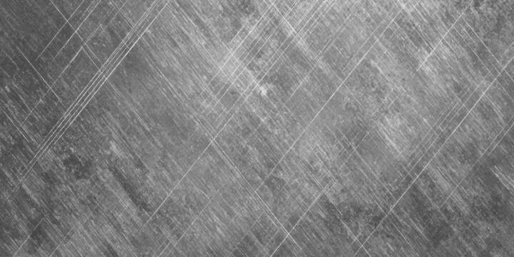 Abstract grunge scratched metal texture, dark industrial steel surface, diagonal scuff marks, distressed grunge background, gray scratch wall texture.