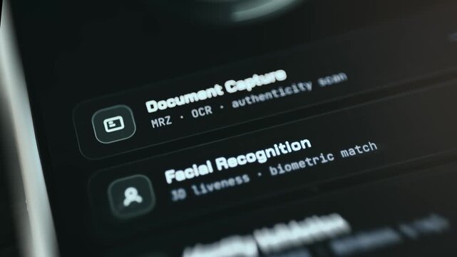 UI showing security verification features