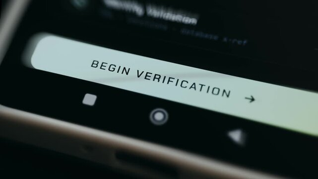User starts scanning process via Begin Verification button